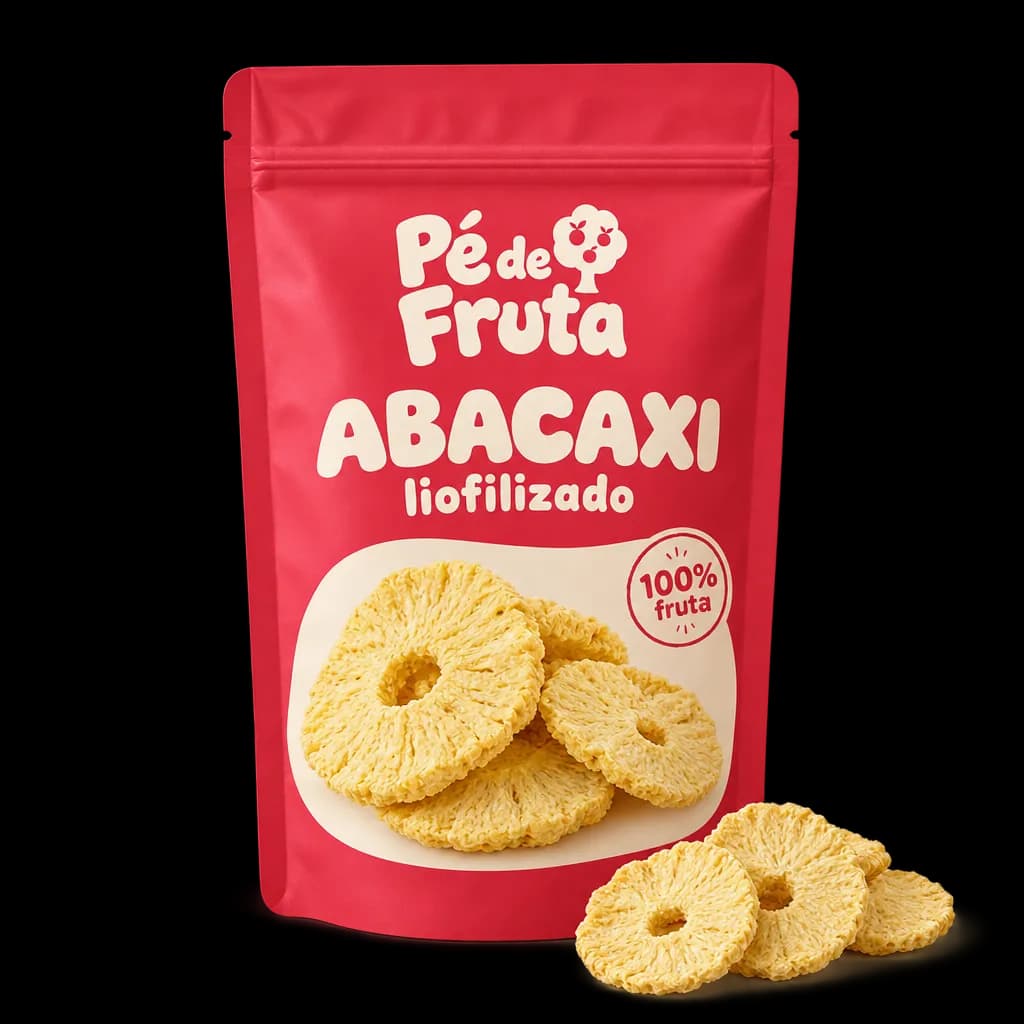 Embalagem Pé de Fruta de Abacaxi liofilizado