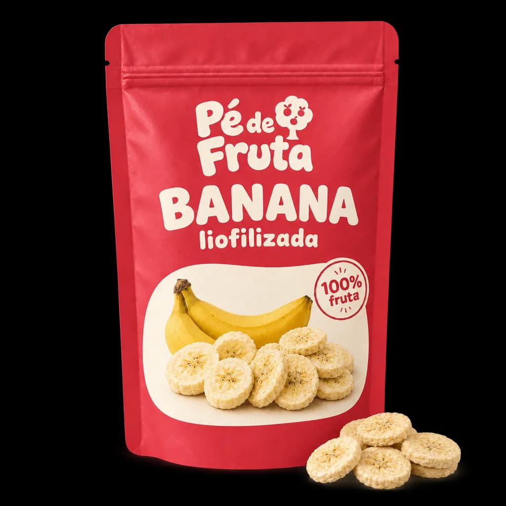 Embalagem Pé de Fruta de Banana liofilizada