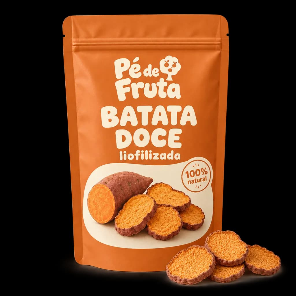 Embalagem Pé de Fruta de Batata doce liofilizada