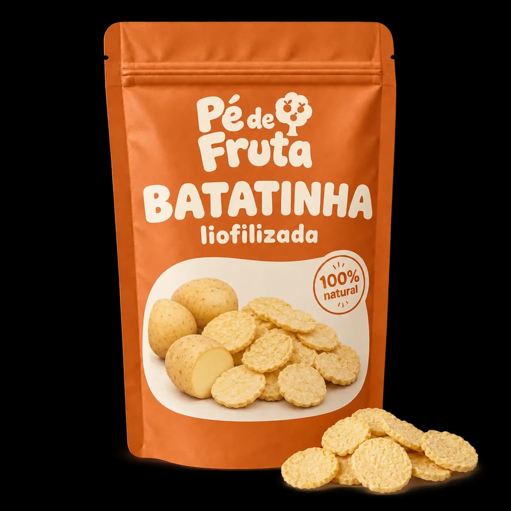Embalagem Pé de Fruta de Batatinha liofilizada