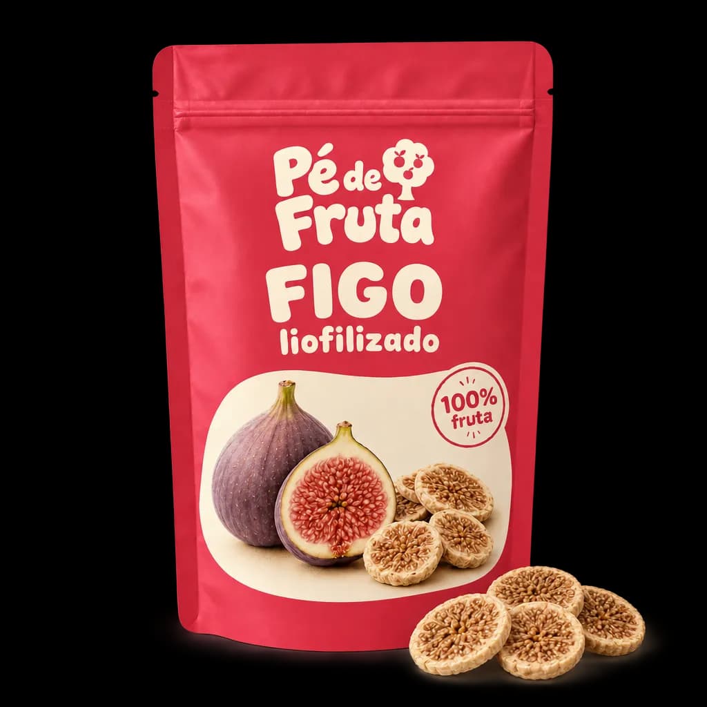 Embalagem Pé de Fruta de Figo liofilizado